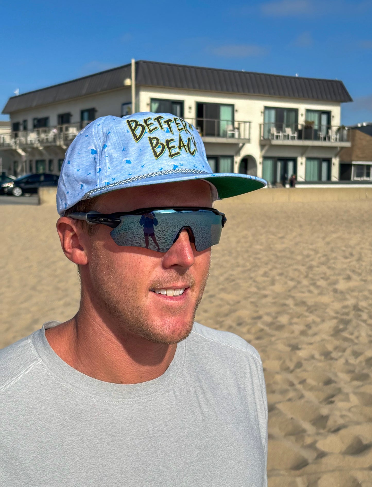 "Aloha" Blue Waves Graffiti Cap