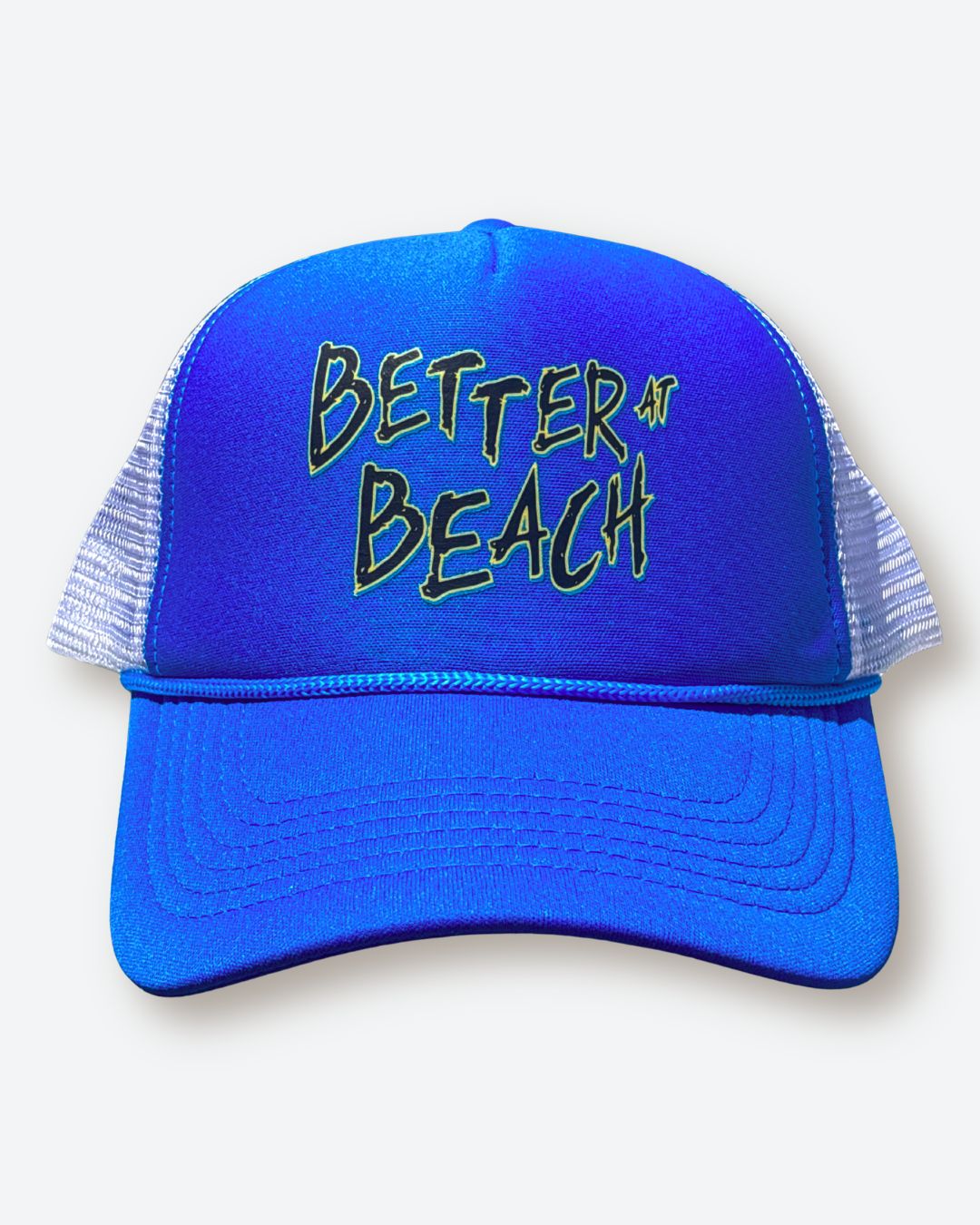 Better at Beach Blue Graffiti Trucker Hat