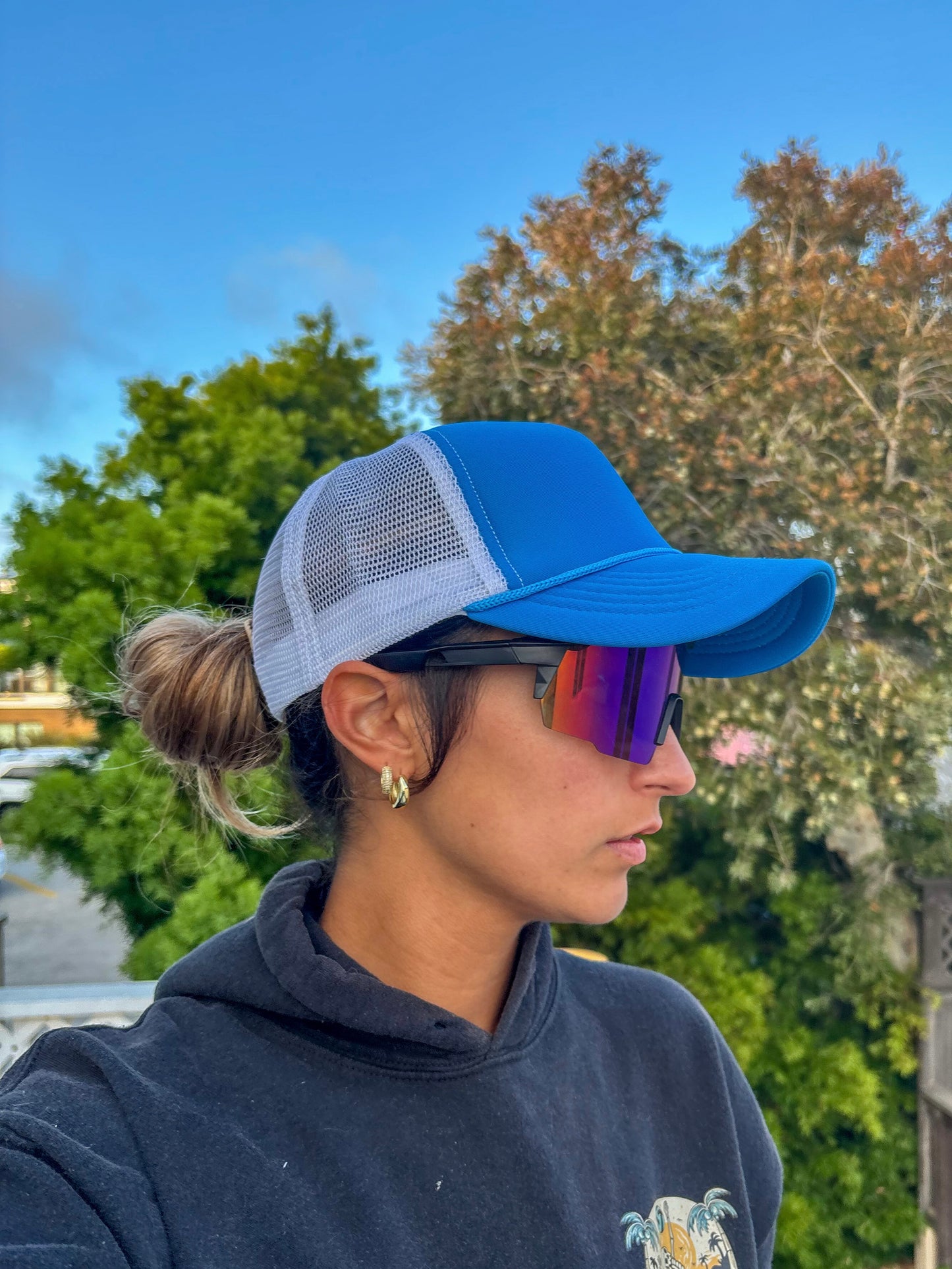 Better at Beach Blue Trucker Hat with Logo