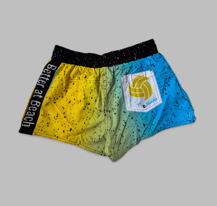 Better at Beach Women's SLUNKS V2 Shorts (Yellow)