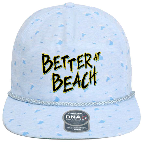 "Aloha" Blue Waves Graffiti Cap